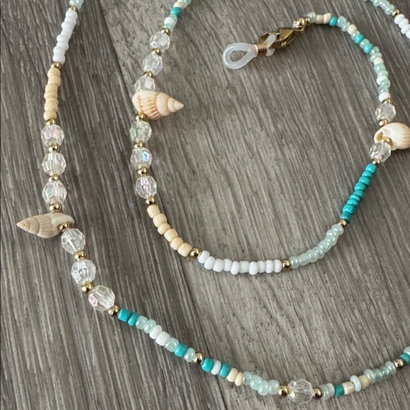 Eyeglass Sunglass Beaded Coastal Beach Seashell Glasses Chain - Picture 6 of 11